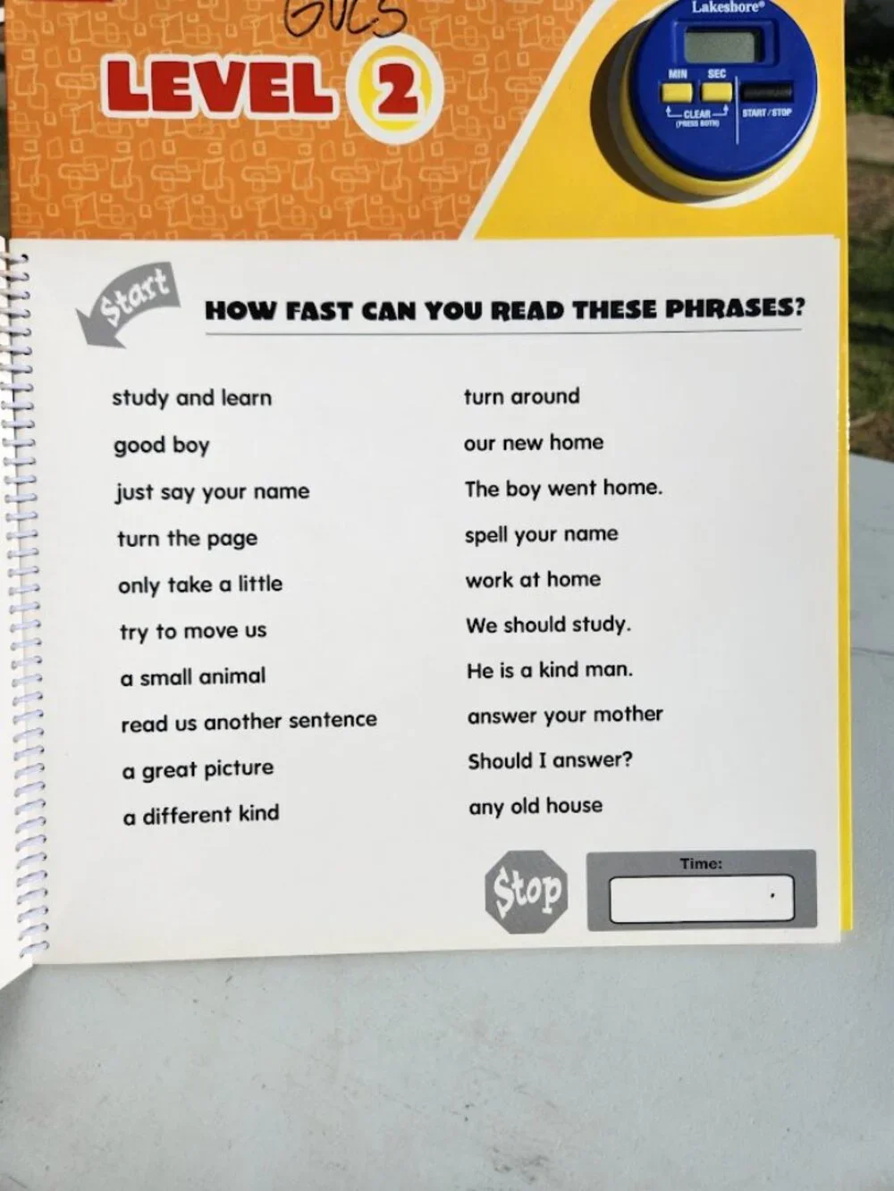Lakeshore Learning Beat the Clock Sight- Words  Level 2 Interactive Activity Boo